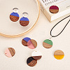 Cheriswelry 18Pcs 9 Colors Opaque Resin & Walnut Wood Pendants RESI-CW0001-17-7