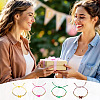 6Pcs 6 Colors Alloy Enamel Link Bracelets BJEW-TAC0043-10