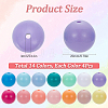 56Pcs 14 Colors Opaque Acrylic Beads MACR-SC0001-37-2