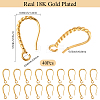40Pcs Long-Lasting Plated Brass Ear Wire KK-SC0006-50-2