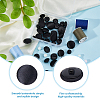 40Pcs 4 Styles 1-Hole Plastic Buttons BUTT-DC0001-04-5