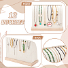Velvet & Wood Jewelry Necklace Organizer Display Stands ODIS-WH0043-288-3