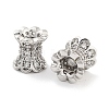 Brass Micro Pave Clear Cubic Zirconia Beads KK-P271-39B-02-2