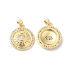 Brass Micro Pave Clear Cubic Zirconia Pendants ZIRC-L103-046G-1