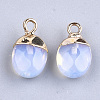 Electroplate Opalite Charms G-S344-09G-2
