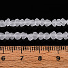 Frosted Transparent Glass Beads Strands GLAA-N016-4mm-11-4