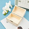 Unfinished Pine Wood Jewelry Box CON-WH0072-11-5