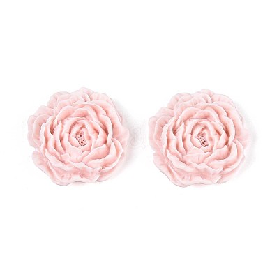 Flower Opaque Resin Cabochons CRES-T025-28C-01-1