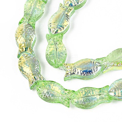 Transparency Electroplate Glass Beads Strands GLAA-T023-40A-11-1