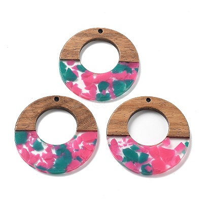 Resin and Walnut Pendants FIND-R051-13B-1