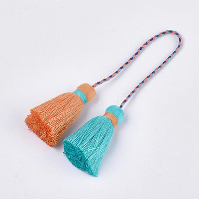 Polycotton(Polyester Cotton) Tassel Big Pendant Decorations FIND-S302-01E-1