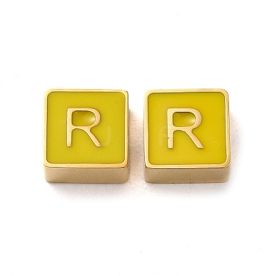 304 Stainless Steel Enamel Beads STAS-L022-293G-R-1