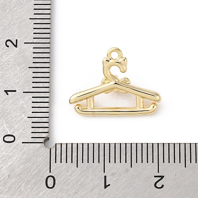 Brass Pave Clear Cubic Zirconia Pendants KK-V016-06G-1