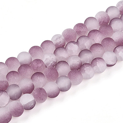 Crackle Glass Beads Strands GLAA-N009-6mm-05-1