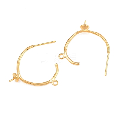Brass Stud Earring Findings KK-CBA866A-11G-1