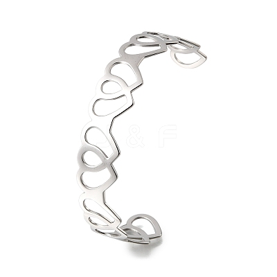 304 Stainless Steel Cuff Bangles BJEW-S172-01P-1