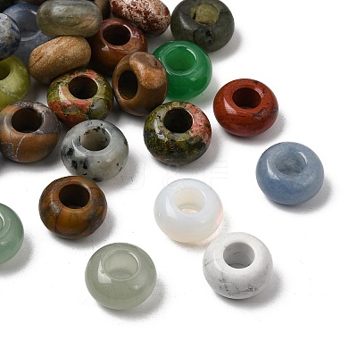 Natural & Synthetic Gemstone European Beads G-G740-14x8mm-M-1