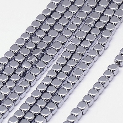 Electroplate Non-magnetic Synthetic Hematite Beads Strands G-J172-2x2mm-02-1