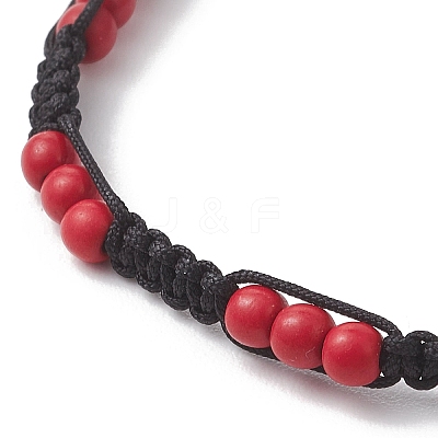 Synthetic Turquoise Beaded Bracelets for Women Men BJEW-JB13060-1
