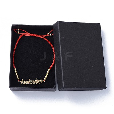 Adjustable Nylon Thread Braided Beads Bracelets BJEW-JB04431-1