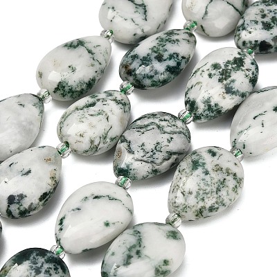 Natural Tree Agate Beads Strands G-NH0068-01-1