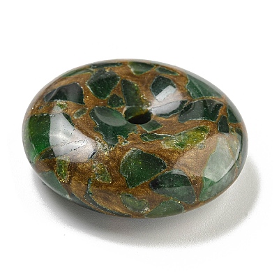 Synthetic Gold Clinquant Stone Pendants G-P549-03C-1