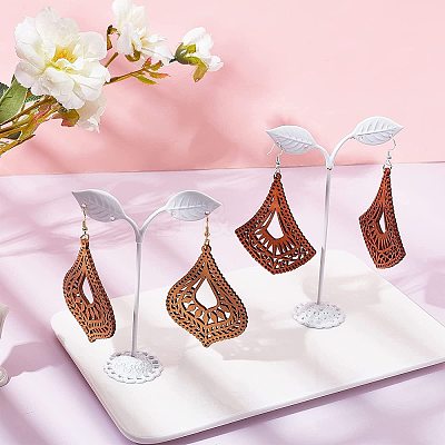 DIY Wooden Dangle Earring Making Kits DIY-NB0005-49-1