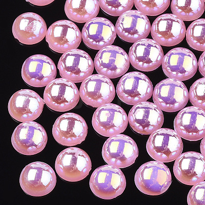 ABS Plastic Imitation Pearl Cabochons OACR-S025-6mm-11-1