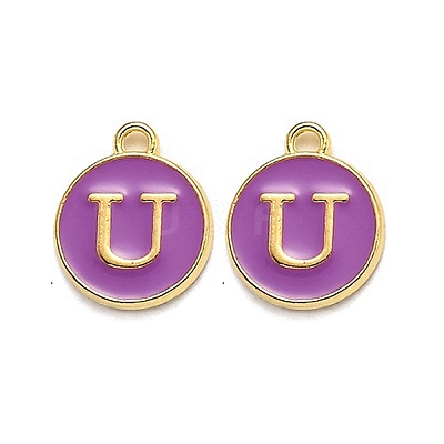 Golden Plated Alloy Enamel Charms LS-ENAM-Q437-12U-1