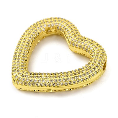 Rack Plating Brass Micro Pave Cubic Zirconia Pendants KK-M021-04G-1