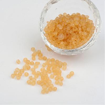 6/0 Frosted Round Glass Seed Beads X-SEED-A008-4mm-M2-1