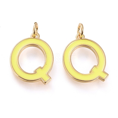 Brass Enamel Pendants KK-R139-02Q-1
