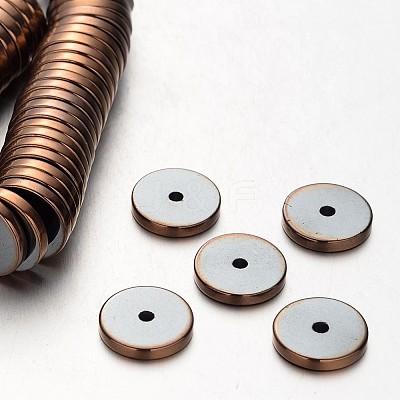 Electroplate Non-magnetic Synthetic Hematite Beads Strands G-F300-17A-08-1