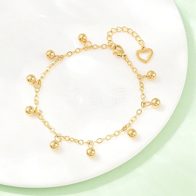 304 Stainless Steel Charm Bracelets BJEW-D458-02G-1