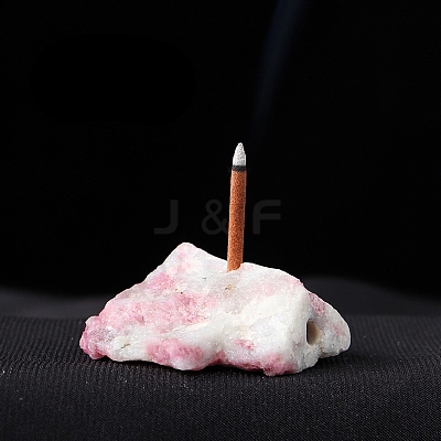 Natural Raw Plum Blossom Tourmaline Incense Holder PW-WG14720-19-1