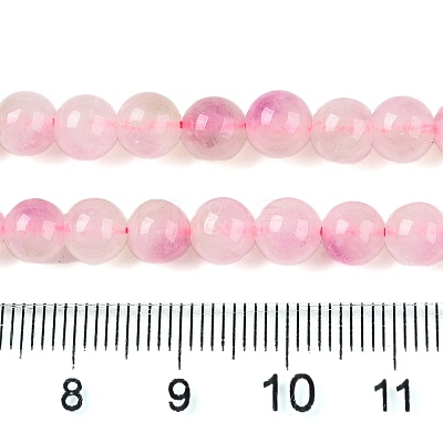 Dyed Natural White Jade Beads Strands G-T138-6mm-210-20-1