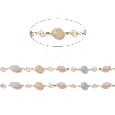 Handmade Natural Morganite Beaded Chains CHC-I031-11A-1