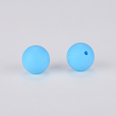 Round Silicone Focal Beads SI-JX0046A-16-1