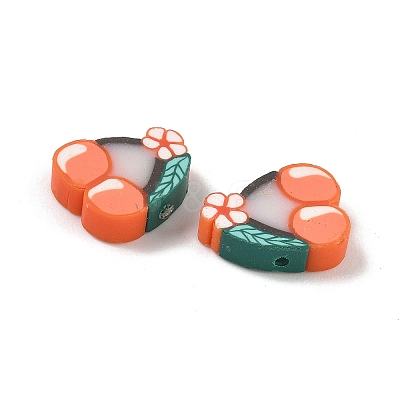 Fruit & Vegetable Theme Handmade Polymer Clay Beads CLAY-F006-02E-1
