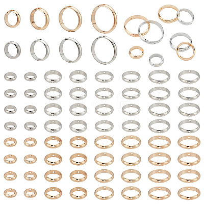 8 Bags 8 Style Brass Bead Frame KK-PH0009-48-1
