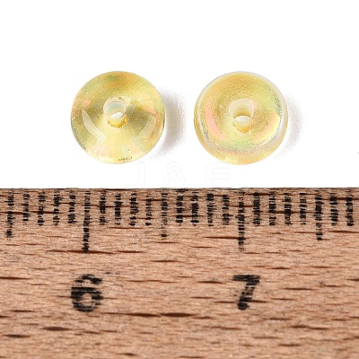 Baking Paint Electroplate Transparent Glass Beads EGLA-Q141-01A-A12-1