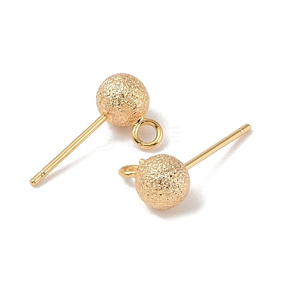 Brass Stud Earring Findings KK-R164-05B-G-1