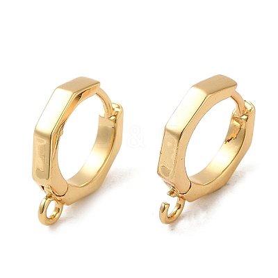 Brass Hoop Earrings Finding KK-M262-1A-G-1