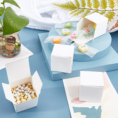 Foldable Creative Kraft Paper Box CON-WH0062-04B-WH-1