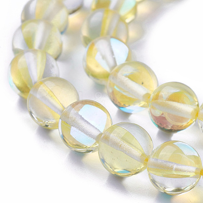 Synthetic Moonstone Beads Strands G-F143-8mm-13-1
