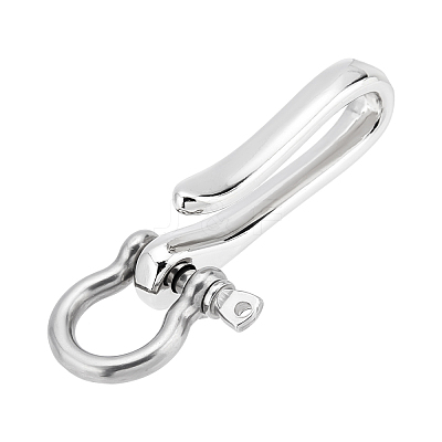 2Pcs 2 Style Brass S Hook Clasps and D-Ring Anchor Shackle Clasps KK-PH0002-70-1
