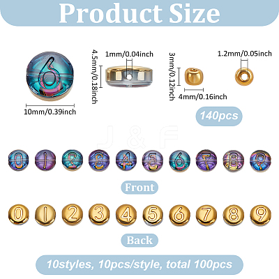 Electroplated Glass Bead GLAA-PH0003-64A-1