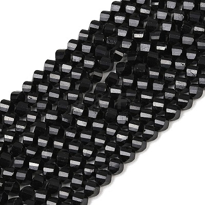 Natural Black Tourmaline Beads Strands G-P611-C37-01-1