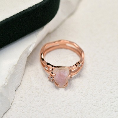 Triangle 925 Sterling Silver with Natural Moonstone Finger Rings FS-WGDF753-10-1