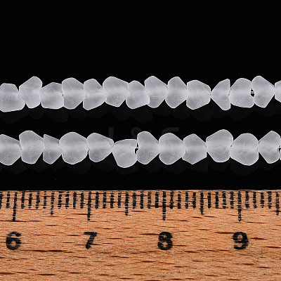 Frosted Transparent Glass Beads X1-GLAA-N016-4mm-11-1